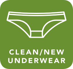 icon of clean underwear which is acceptable for recycling